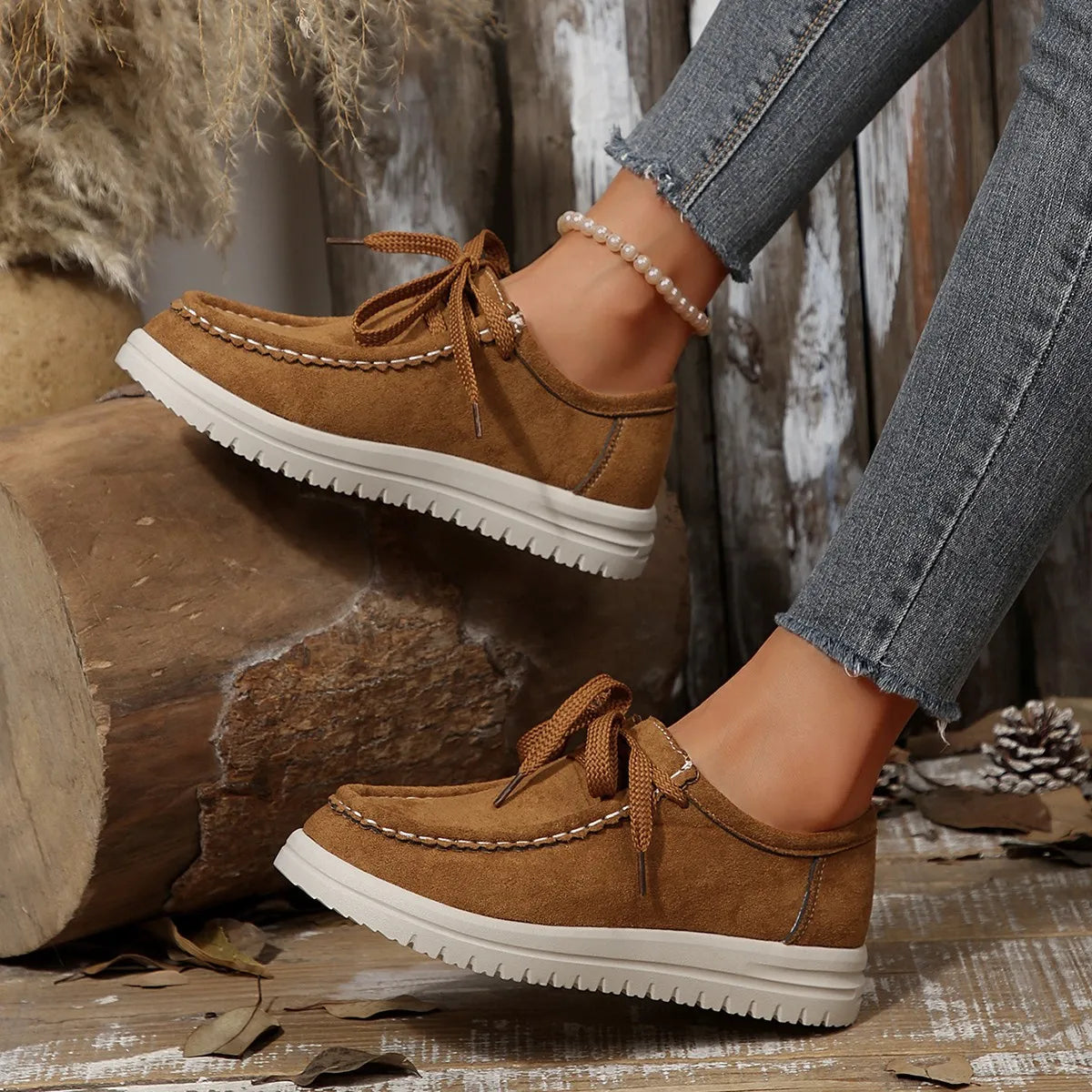 Women's Sports Shoes 2025 Spring Autumn Fashion Platform Sneakers Lace-up Round Toe Casual Comfortable Women's Shoes