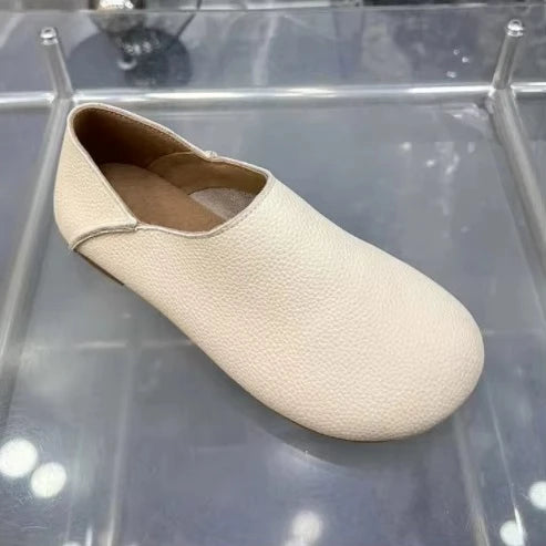2025 New Women's Single Shoes Summer New Round Head Shallow Mouth Casual Comfortable Soft Sole Wear-resistant Shoes