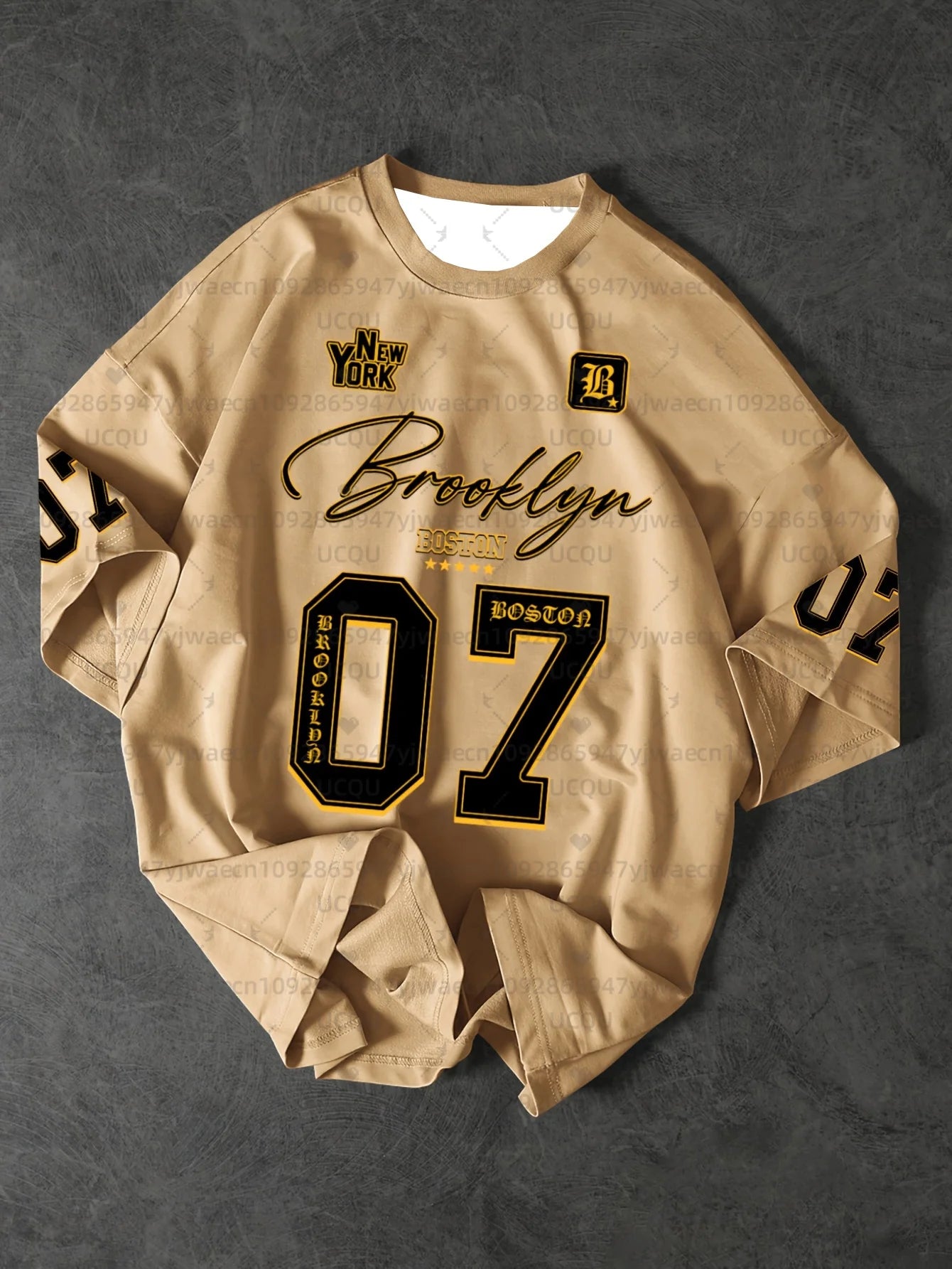 Men's Sports Jersey Brooklyn 07 Print Short Sleeve T-Shirt Summer Graphic Tee Jerseys Plus Size Women's Sport T-Shirt Tops