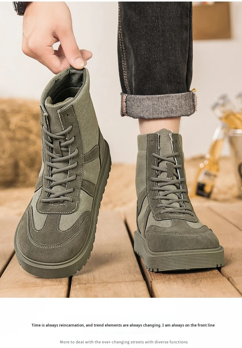 Boots Winter Mens Shoes Casual Cowboy Tactical Motorcycle Chelsea Ankle Work Leather Outdoor Designer Luxury Hiking