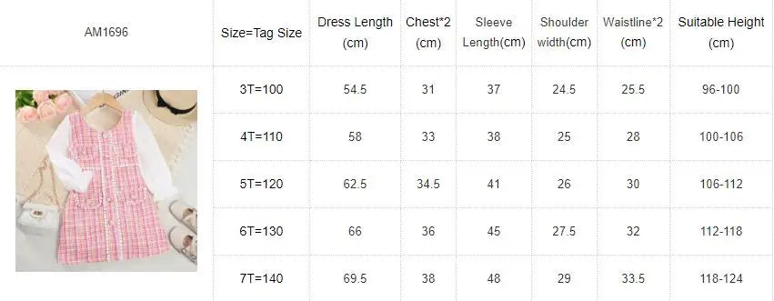 Menoea Girls' Dress 2023 Autumn New Girls' Round Neck Plaid Lace Button Long Sleeve Dress Girls' Fashion Patchwork Dress