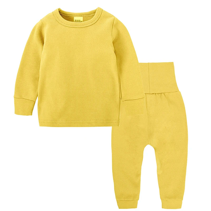 2025 Toddler Customize Warm Fleece Baby Boys Clothing Set Sweatsuit Pullover Grils Kids Sweatshirts+Pants Children Outfits 2 Pcs