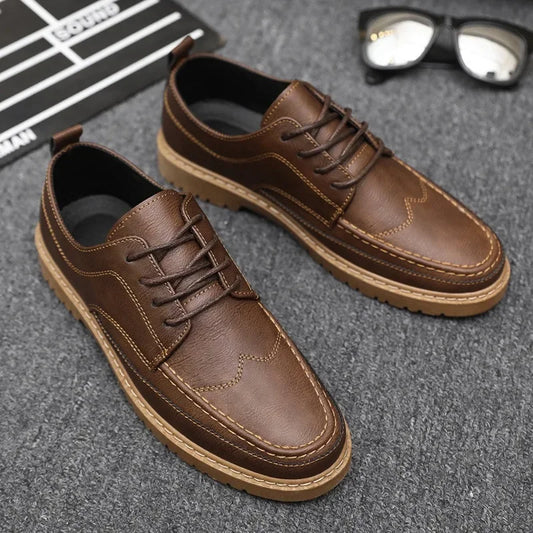 Classic Business Leather Shoes for Men Fashion Handcrafted Men's Dress Shoes Comfortable Flats Loafers Brand Men's Casual Shoes