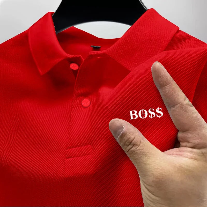 Men's Short Sleeve Polo Shirt, Quick Dry, Breathable, Casual, Stylish, Business, Sports, Summer, High, New, 2025