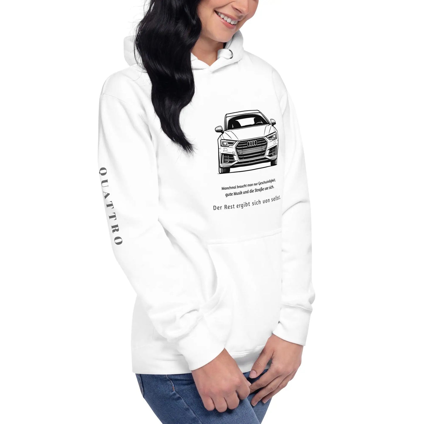 Audi Hoodie - Sportback Model Outline - High-end Car Enthusiasts' Gift for Men's and Women's Hoodies