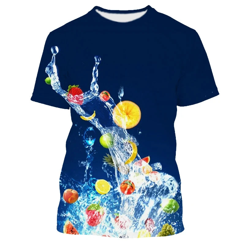 New Summer Strange Delicious Fruit Graphic 3D Print T-Shirts Men Women Funny T Shirt Short Sleeve Oversized Tee Top Kid Clothing