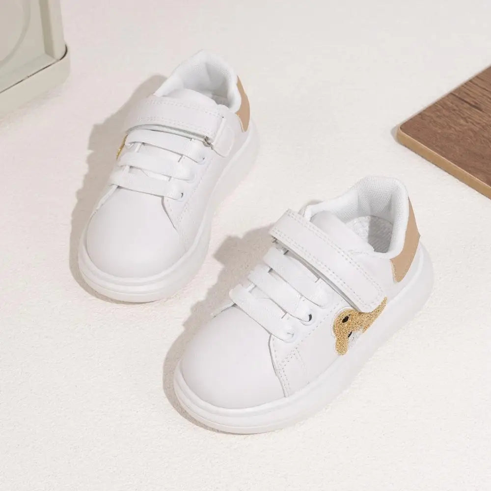 Children's Sneakers Solid Color Bear Casual Shoes Anti-Slip Soft Comfortable Kids Shoes Four Seasons Hundred Boys Girls Sneakers