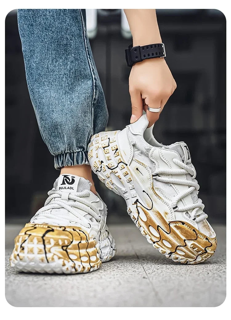 Men's Casual Shoes 2025 Shockproof Comfortable Outdoor Running Fitness Training Exercise Sneakers Size 39-44 Hot Sale Retro