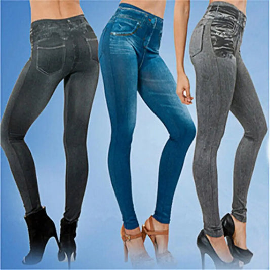 Fashion Women Jeans Stretch Breathable Skin-friendly Stretch Denim Pencil Pants