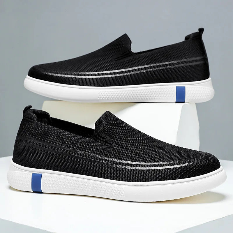 Men Shoes Summer Fashion Casual Mesh Breathable Slip on Platform Shoes Plus Size 39-44 Sneakers Non-slip Flats Loafers