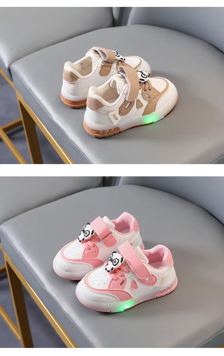 Kid Sneakers 2025 Autumn New Light Up Kid Shoe Trend Boy Sneakers Cute Girl Shoe Fashion Tennis Female Designer Shoe Кроссовки
