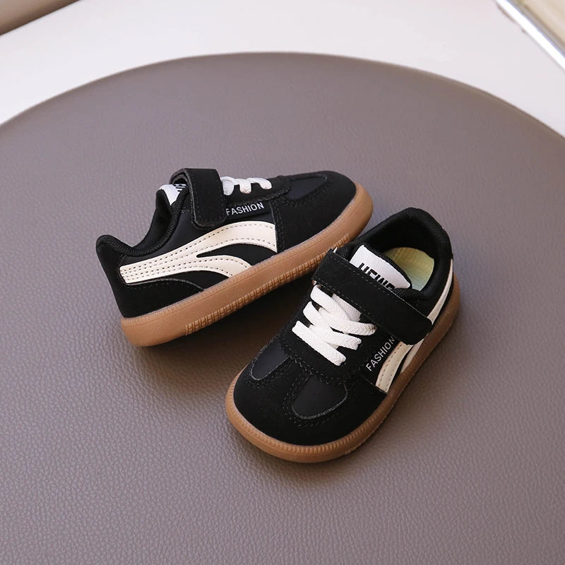 Children's Sneakers 1-8 Years Old Beige Lightweight Boys Girls Casual Shoes Four Seasons Black Soft Non-slip Kids Single Shoes