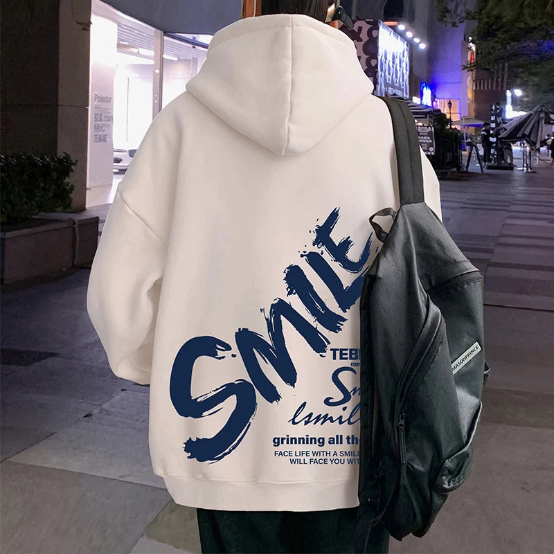 2025 New Men's Fashion Brand Hooded Sweatshirt for Spring and Autumn, Hoodie with Hong Kong Style, Loose Outerwear