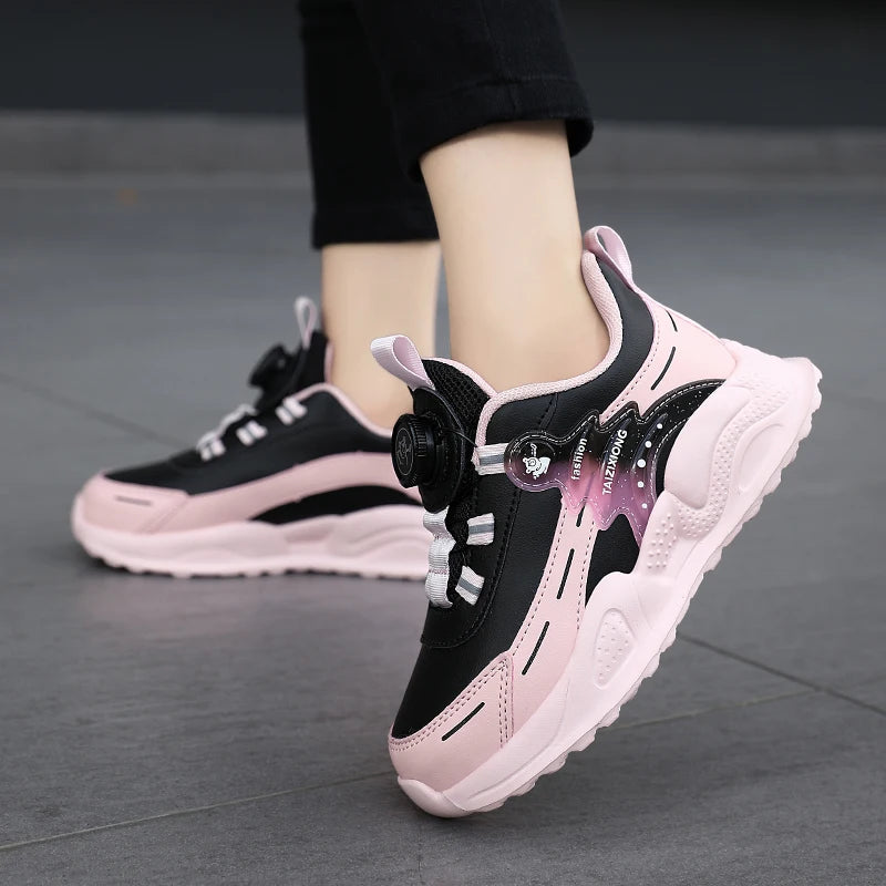 Children Sneaker Boys Casual Shoes Leather Student Walking Shoes Kids Non-slip Lightweight Girls Sports Running Tennis Footwear