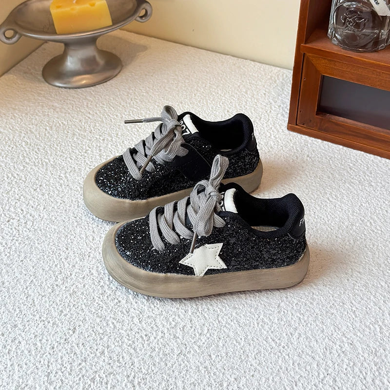 Sneakers Kids Summer New Boys Girls Sports Mesh Shoes Casual Board Shoes Leather Soft Soled Children Small White Shoes