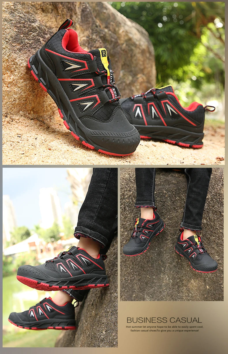 Children‘s Hiking Shoes Kids Waterproof Athletic Shoes Non-slip Boys Girls Casual Trekking Sneakers Outdoor Lace-up Tennis Shoes