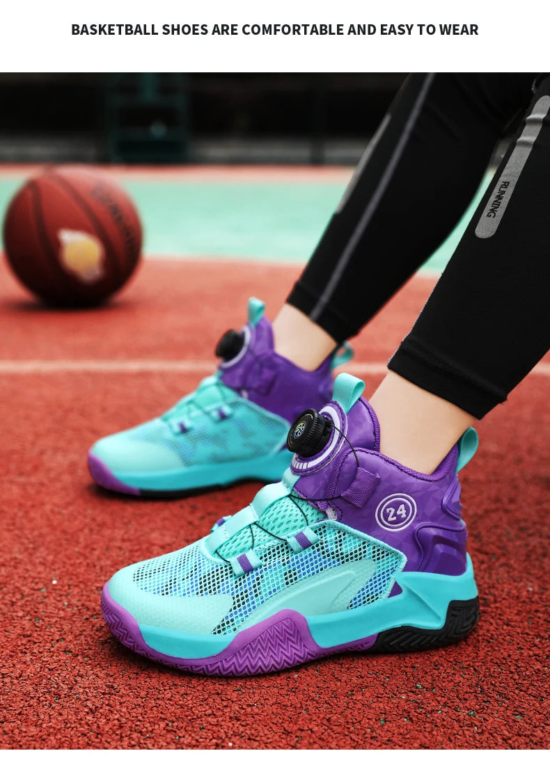 2025 New Children's Basketball Sports Shoes for Boys High Quality Running Kids Shoes Child Sneakers Non-Slip School Shoes