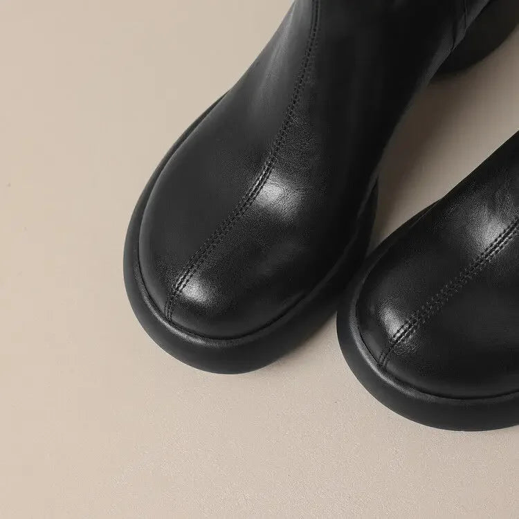 Booties Round Toe Women's Ankle Boots Fashion 2025 Very High Heels Heeled Female Short Shoes Chic and Elegant Boot Footwear Pu