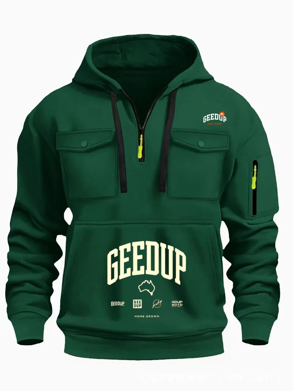 Men's Fashion Hoodie 2025 Spring Autumn Casual Sporty Style Trendy Embossed Design with Pocket Versatile Hooded Sweatshirt