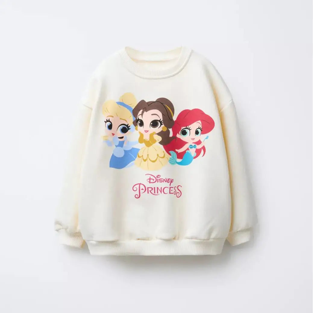 Baby Boys Girls Two-piece Set Mickey And Minnie Sweatshirts Solid Color Pants 2-6Age Toddler Casual Pullovers Simple Trousers
