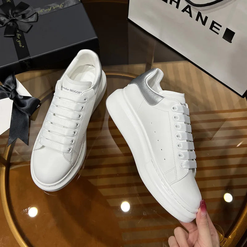 2024 Classic Leisure Sports Sneakers Height Increasing Lovers With Men's and Women's Thick Bottom fFlat Lace-up Waterproof Shoes