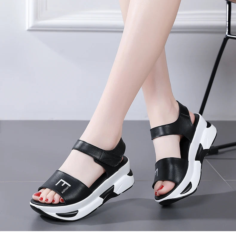 Shoes For Women Sandals Fashion Women Shoes Casual Heighten Comfortable Breathable Walking Sneakers Platform Ladies Shoes
