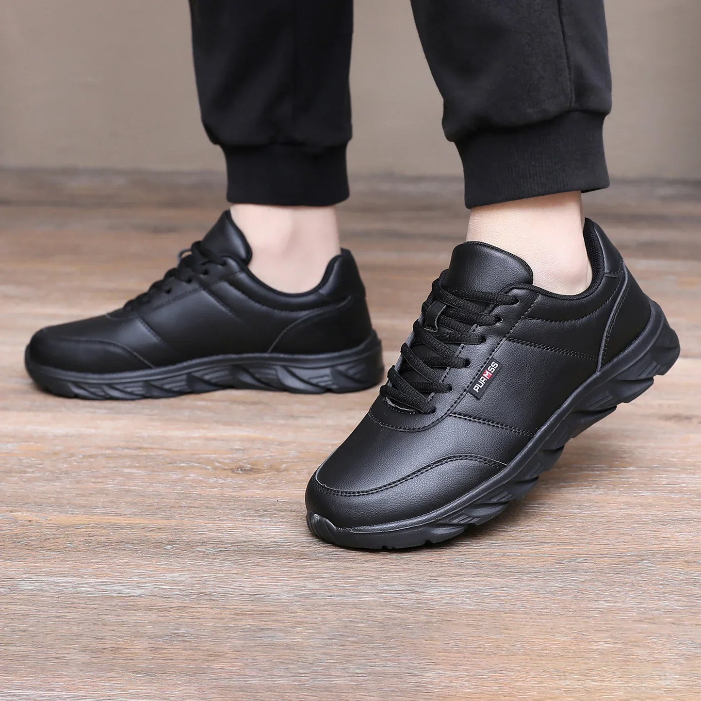 2025 Men Shoes Spring Autumn Waterproof Walking Sneakers Leisure Male Leather Sports Shoes Non-Slip Footwear