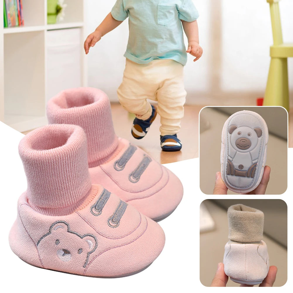 Toddler Shoes Baby Socks Shoe Infant Cartoon Kids Boy Shoes Soft Rubber Sole Child Floor Sneaker Booties For Baby 0-1 Years Old