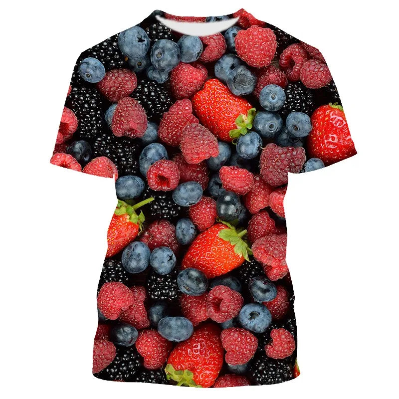 New Summer Strange Delicious Fruit Graphic 3D Print T-Shirts Men Women Funny T Shirt Short Sleeve Oversized Tee Top Kid Clothing