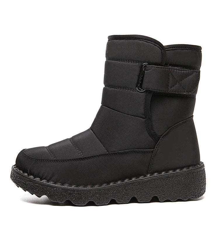 Boots Woman 2025 Winter Boots Women Low Heels Snow Boots With Fur Warm Footwear Winter Shoes Woman Luxury Middle Botas Mujer