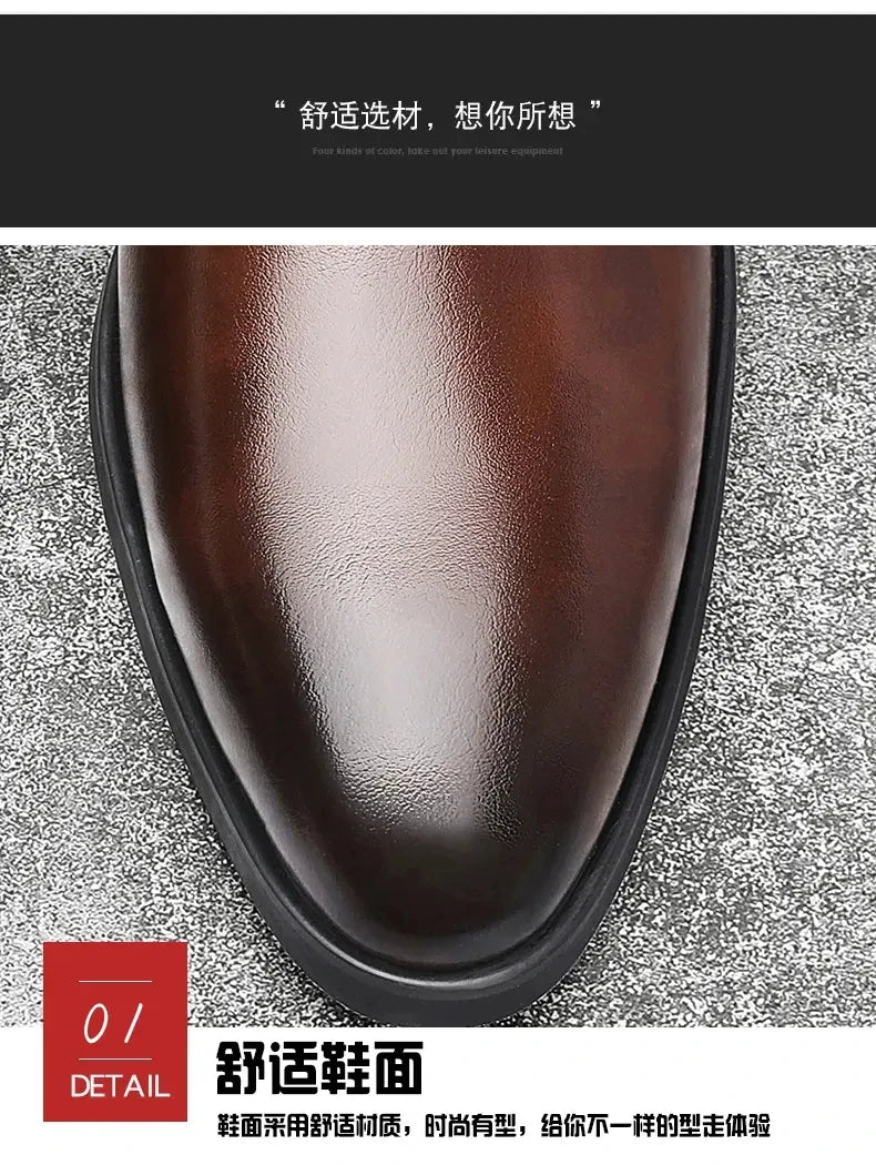 Size 38-48 Classic Le Fu Shoes for Men Casual Business Comfort Fashion Brand Shoes Men British Gentleman Social Shoes Men
