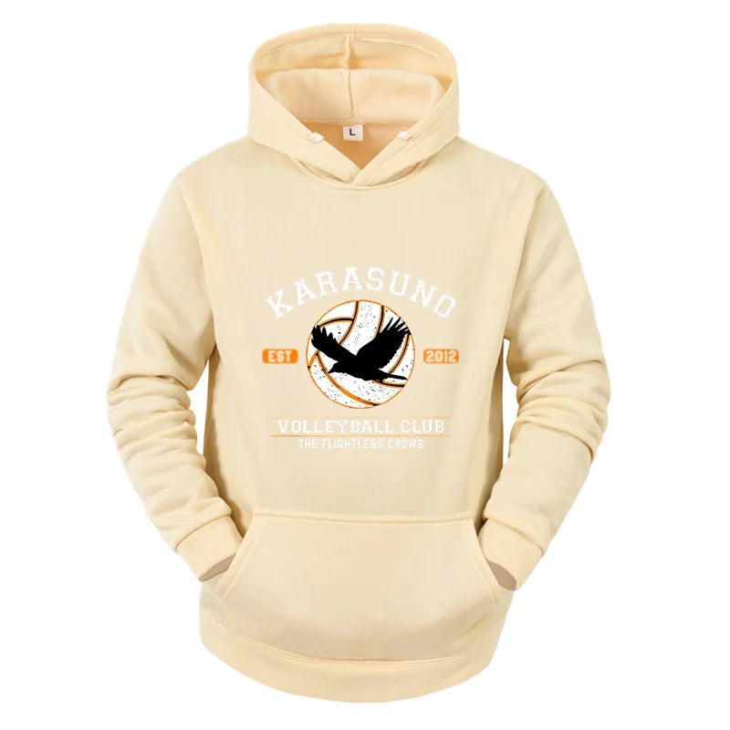 Japanese Tokyo Anime Haikyou Hoodie Men's Fun Pattern Street Fashion Men's Sportswear Autumn/Winter Suitable for Both Men/Women