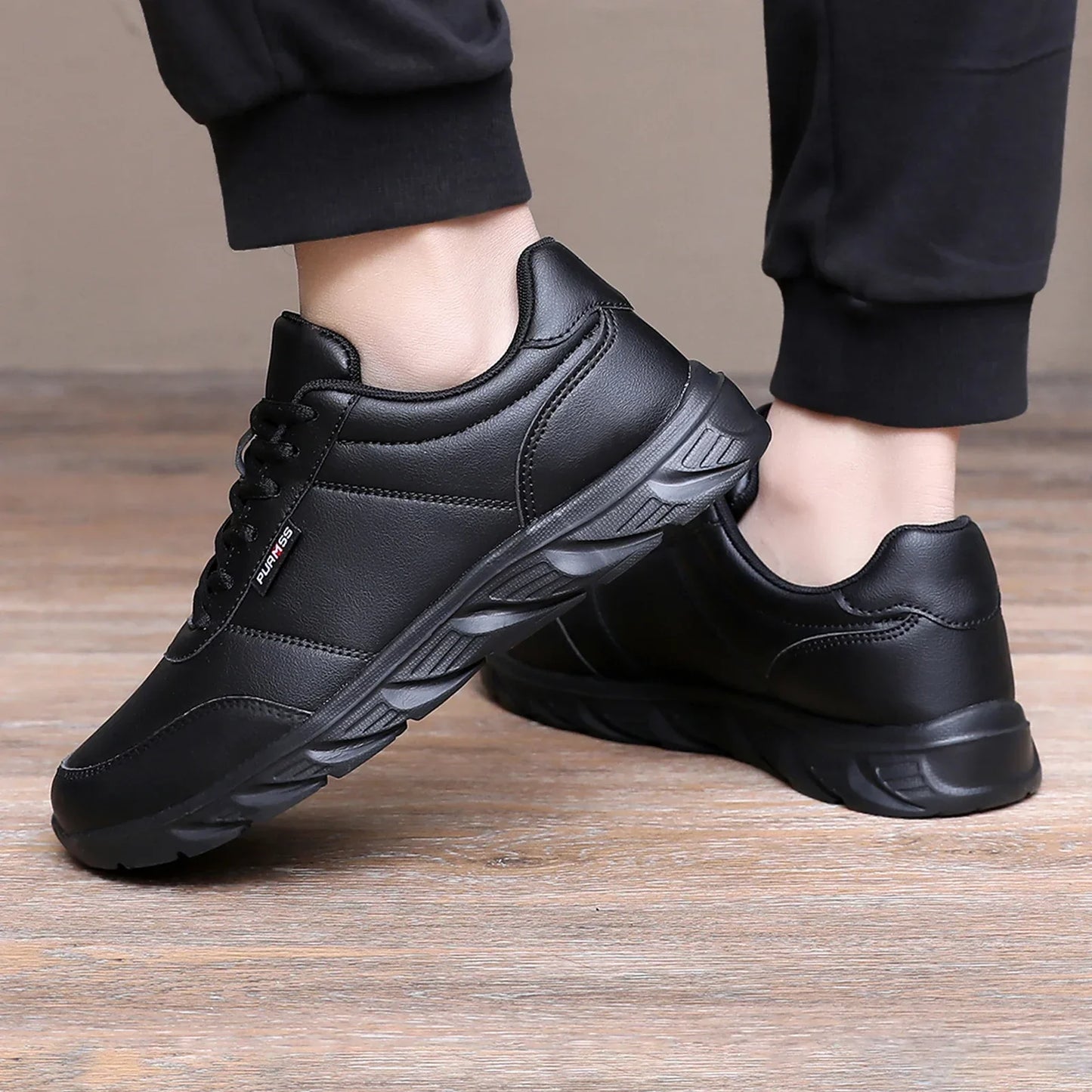 2025 Men Shoes Spring Autumn Waterproof Walking Sneakers Leisure Male Leather Sports Shoes Non-Slip Footwear
