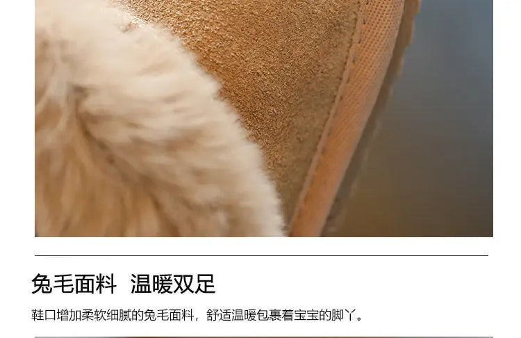 Botas Para Niña Plush Kid Snow Boot Winter Warmth Baby Walking Shoe Thick Boy Girl Cotton Shoe Soft Soled Child Shoe Padded Boot