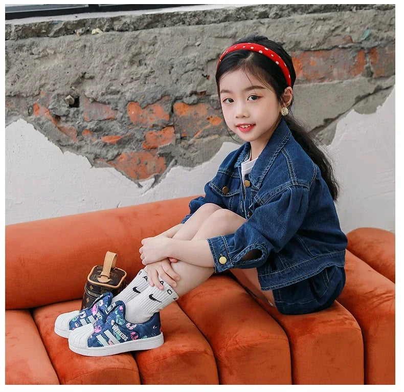 Kids Toddler Board Shoes 2025 Summer Soft Sole Fashion Spring Children's Sneakers Casual Baby Boys Girls Small White Shoes