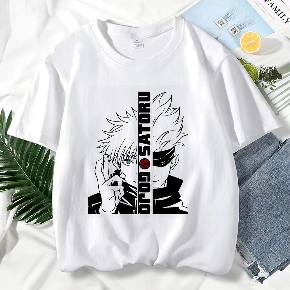 Japanese Anime Jujutsu Kaisen T Shirt for Men Gojo Satoru Print Graphic T Shirts Unisex Harajuku Fashion Casual Short Sleeve Tee