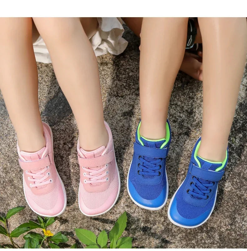 Kids Wide Barefoot Shoes Boys Girls Minimalist Sneakers Toddler Lightweight Non Slip Narutal Children Walking Shoes Skate Flat