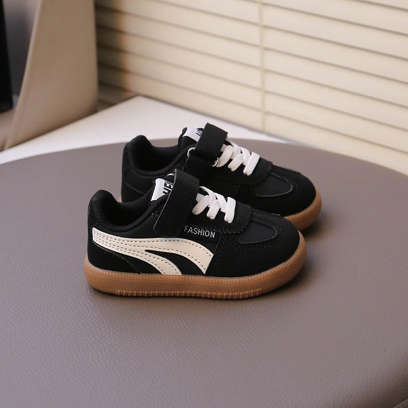 Children's Sneakers 1-8 Years Old Beige Lightweight Boys Girls Casual Shoes Four Seasons Black Soft Non-slip Kids Single Shoes