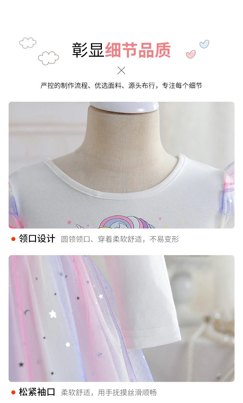 Stitch Princess Dress Autumn New Disney Baby Girls Dress Spring Autumn Long-sleeved For Children Kids Clothes Birthday Party