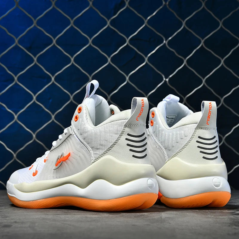 Basketball shoes for men breathable youth students grip anti-slip cushioning high elastic professional training sports shoes