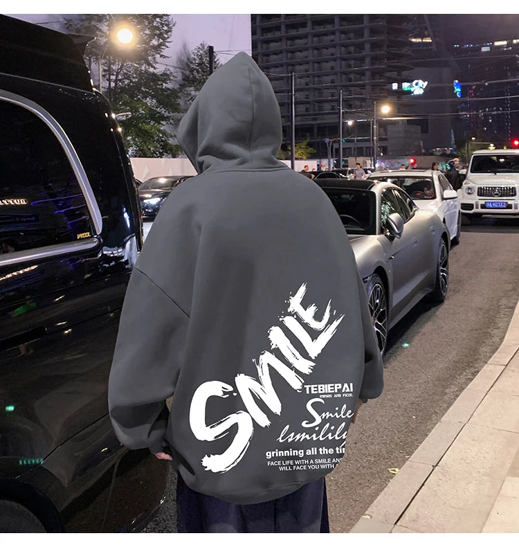 2025 New Men's Fashion Brand Hooded Sweatshirt for Spring and Autumn, Hoodie with Hong Kong Style, Loose Outerwear