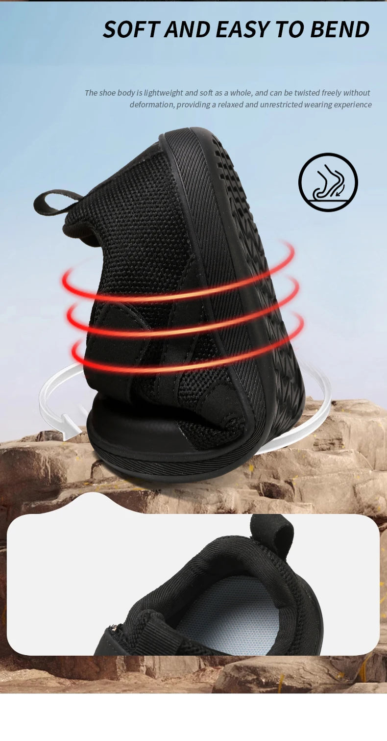 Kid Wide Width Barefoot Shoes | Boys/Girls Minimalist Elastic Opening Sneakers| Flexible- Zero Drop Sole Outdoor Children Shoes