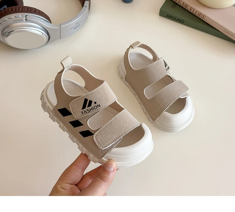 Kids Sandals Children Summer Beach Shoes for Boys Girls Toddlers Little Boy Sandals Fashion 2025 New Toes-covered Anti-kick Soft