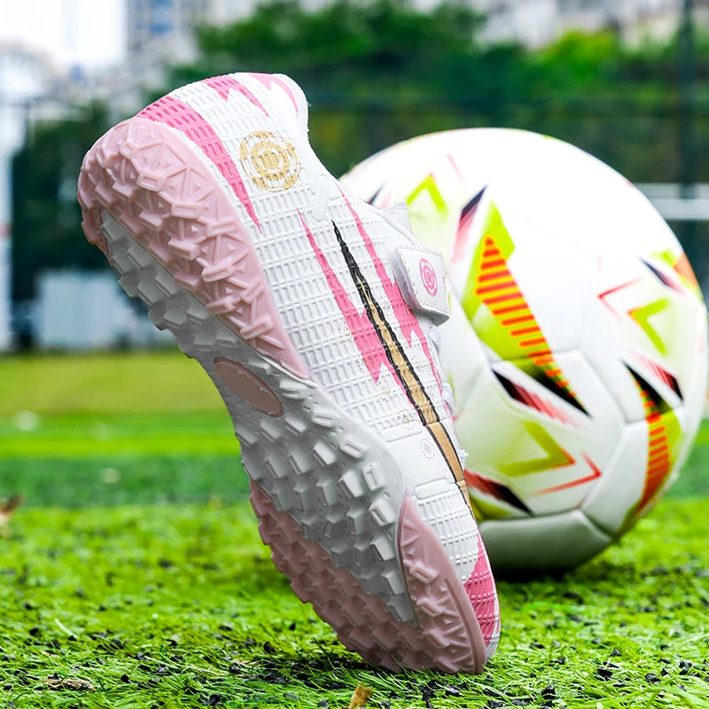 Kids Soccer Shoes TF School Football Boots Boys Girls Cleats Grass Sneakers Child Outdoor Athletic Training Sports Footwear28-39