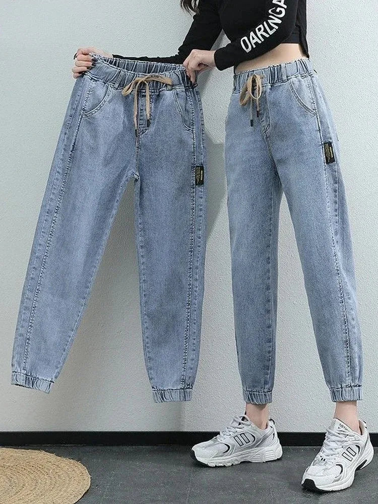 Fashion  Slim Fit Stretch Ladies pants Denim harem Pants women trousers Women jeans high Waist Skinny Jeans woman pants