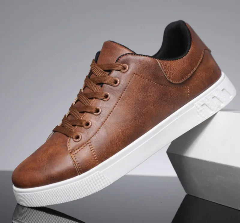 2025 Spring Classic Men Leather Casual Shoes Cross-border Hot Sale Versatile Man Sneakers Loafers Fashion Large Size Board Shoes