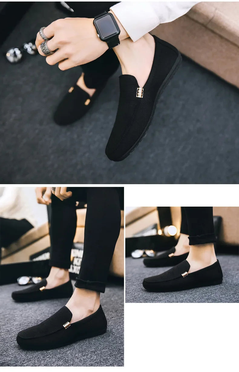 Shoes Men Casual  Comfort Men Shoes Denim Male Shoes Adult Footwear 2024 New  Loafers Canvas  Sneakers Driving