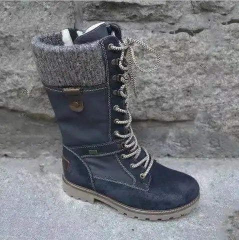 Women Winter Mid-Calf Boots  Winter Shoes Ladies Fashion Snow Boots Shoes Thigh High Suede Warm Botas 2023