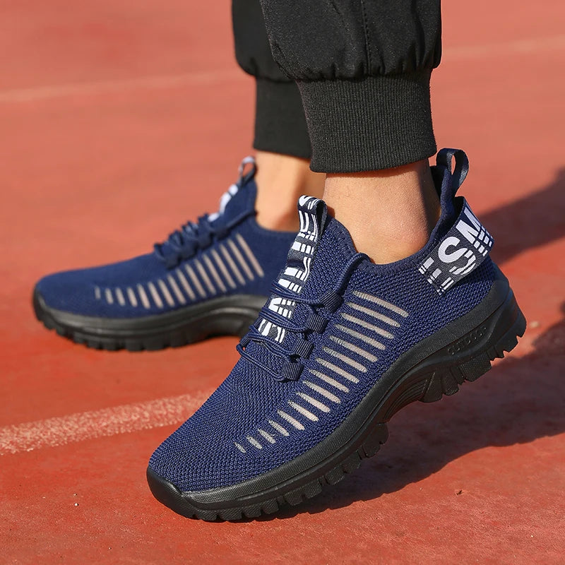 new Shoes for Man	Summer Walking Comfort Platform Sneakers Mesh Fashion Design Breathable Travel Training Jogging Shoes 36-46