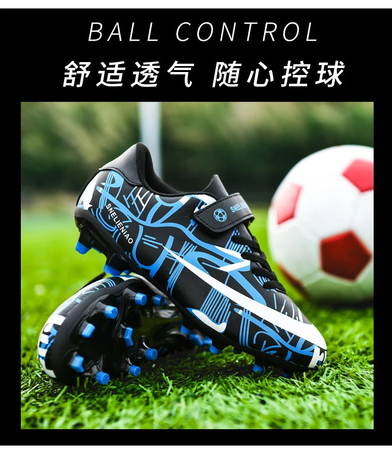Soccer Shoes Kids Football Shoes TF/FG Cleats Grass Training Sport Footwear Trend Sneaker For Boys Chaussures De Football
